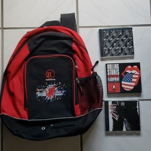 Rare Rolling Stones tour crew backpack, + CD's